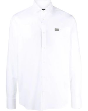 Philipp Plein Diamond-Cut Iconic Shirt - White