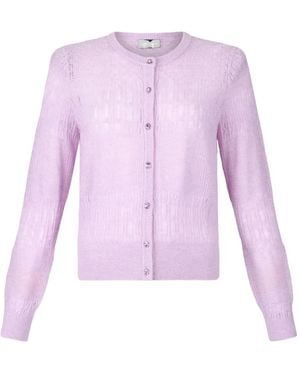 Liu Jo Lace-Stitch Cardigan - Pink