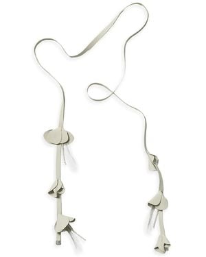 Peserico Floral-Embellished Tassel Belt - White