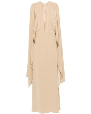 Stephane Rolland Maxikleid Im Cape-Stil - Natur