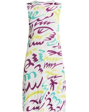 Pleats Please Issey Miyake Fizzy Midi Dress - White
