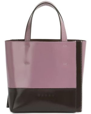 Marni Deep & Leather Small Museo Edge Bag - Purple