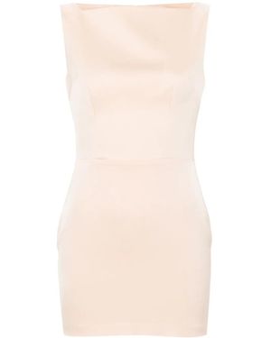 Alex Perry Draped Satin Mini Dress - Natural