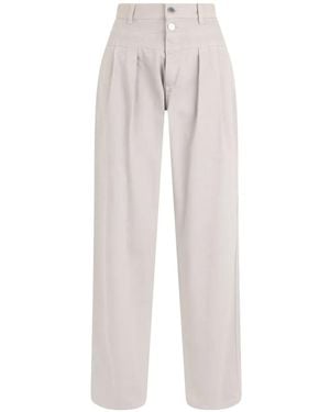 Alberta Ferretti Pleat-Detail Pants - White