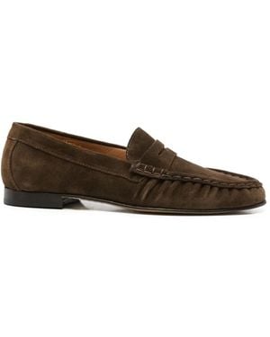 Poeve Suede Loafers - Brown