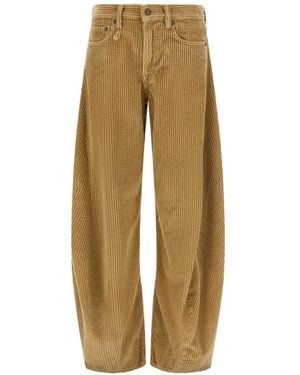 R13 Janine Corduroy Twisted-Seam Pants - Natural