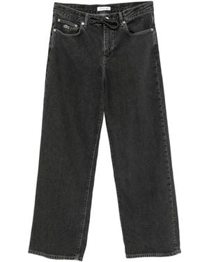 Lacoste Cotton Wide-Fit Jeans - Gray
