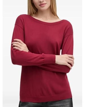 Sisley Boat-Neck Jumper - Red