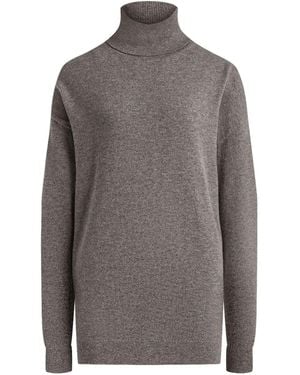 12 STOREEZ Turtleneck Knitted Jumper - Grey