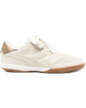 Diadora Logo-Patch Lace-Up Trainers - White