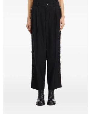 Comme des Garçons Safety-Pin Cropped Pants - Black