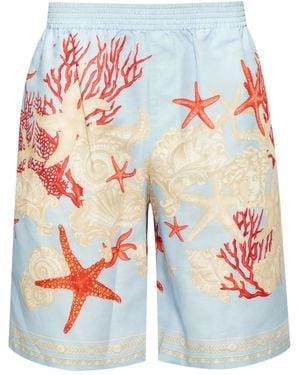 Versace Shorts Barocco-Sea - Blu