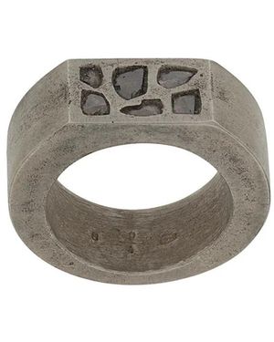 Parts Of 4 'Crescent Plane' Ring - Mettallic