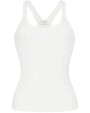 Adam Lippes Peretti Ribbed Tank Top - White