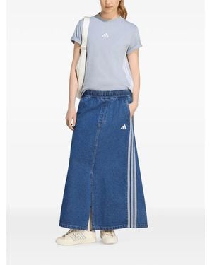 adidas Jupe Stadium En Jean Délavé - Blue