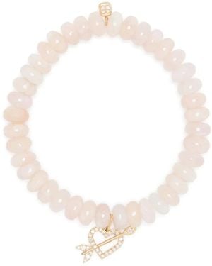 Sydney Evan 14Kt- Morganite And Diamond Beaded Bracelet - White