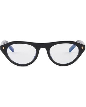 Prada Sunglasses With The Iconic Metal Plaque - Black
