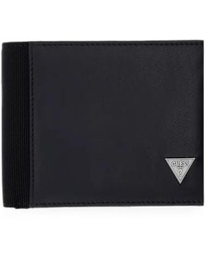 Guess Berna Logo-Plaque Bifold Wallet - Black