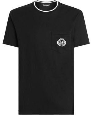 Dolce & Gabbana Chest-Pocket T-Shirt - Black
