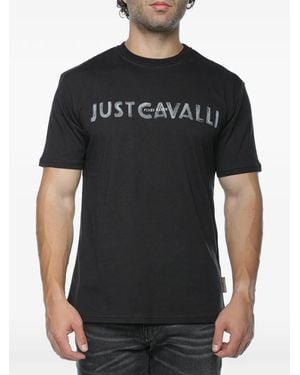 Just Cavalli Logo-Print T-Shirt - Black