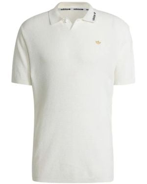 adidas Embroidered-Logo Polo Shirt - White