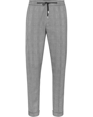 Philipp Plein チェック パンツ - グレー