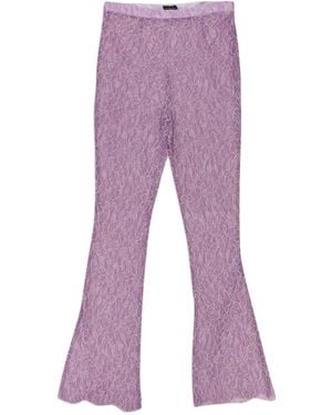 CALLIPYGIAN Laced Flared Pants - Purple