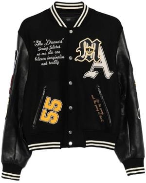 Amiri Appliqué Letter Bomber Jacket - Black