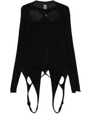 Rick Owens スラッシュド セーター - ブラック