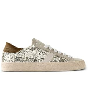 Date Hill Glitter-Embellished Panelled Sneakers - White