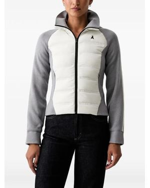 Patrizia Pepe Quilted Panel-Knit Jacket - White
