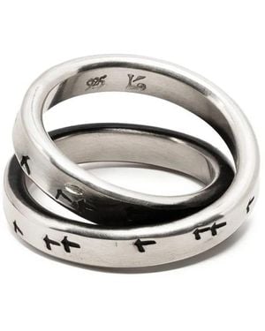 Werkstatt:münchen Bird Flight Stacked-Ring - Metallic