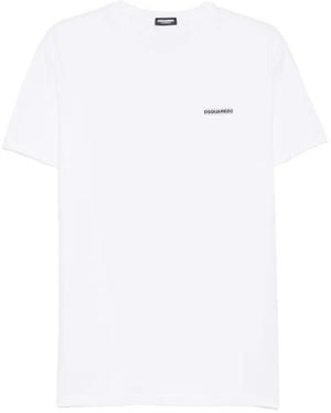 DSquared² Logo-Print Crew-Neck T-Shirt - White