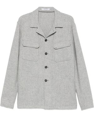 Tagliatore Button-Up Shirt Jacket - Grey