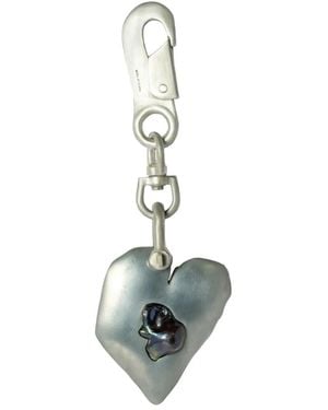 Parts Of 4 Boucle D'Oreille Jazz's Solid Heart En Sterling - Métallisé