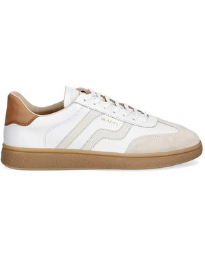 GANT Cuzmo Lace-Up Suede Trainers - White