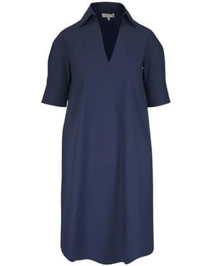 Antonelli Nicla V-Neck Midi Dress - Blue
