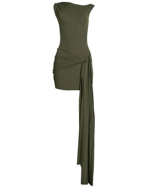 Axel 113 Tina Draped Mini Dress - Green