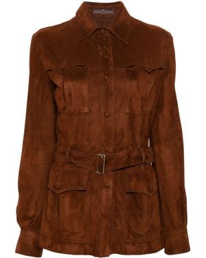 Ermanno Scervino Lambskin Jacket - Brown