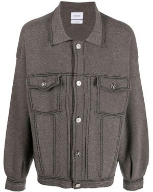 Barrie Oversized Denim Jacket - Gray