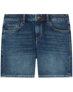 ARMANI EXCHANGE Cotton Denim Shorts - Blue