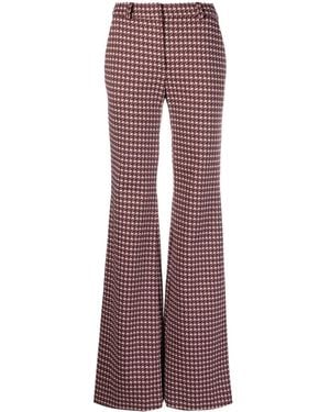Moschino Graphic-Print Flared Pants - Purple