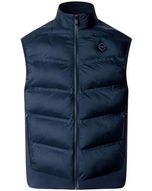 Hackett Quilted-Panel Gilet - Blue