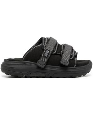 Suicoke Moto Run Logo-Patch Slides - Black