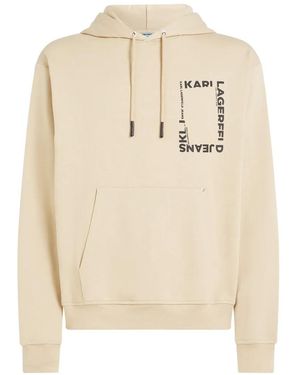 Karl Lagerfeld Frame-Logo Hoodie - White