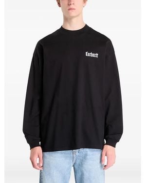 Carhartt Schooling Mock-Neck T-Shirt - Black