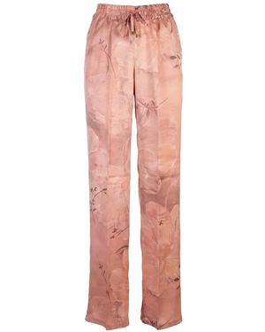 Kiton Pantalones Con Estampado Floral - Rosa