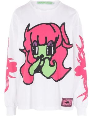 Chopova Lowena Graphic Long-sleeve T-shirt - ピンク