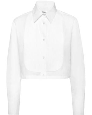 Philipp Plein Cropped Shirt Ls - White