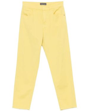 Lorena Antoniazzi Logo-Patch Straight-Leg Pants - Yellow
